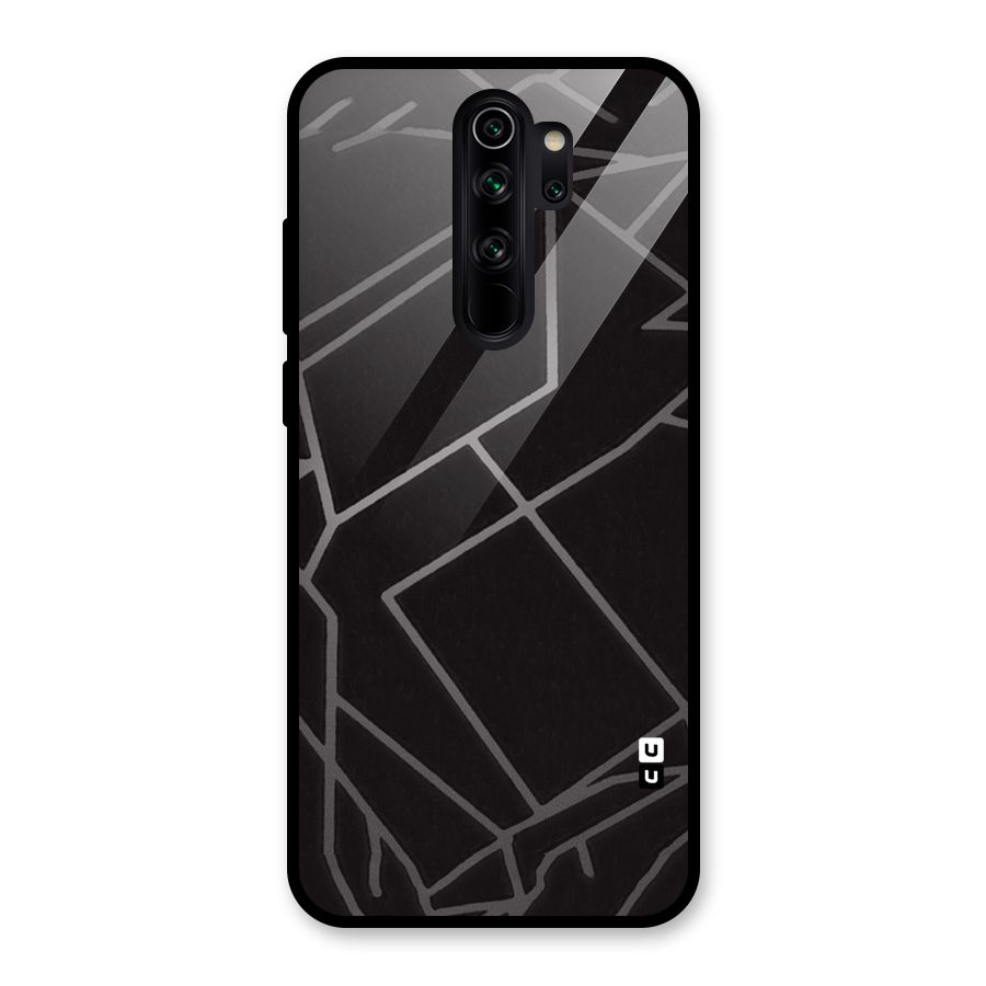Silver Angle Design Glass Back Case for Redmi Note 8 Pro