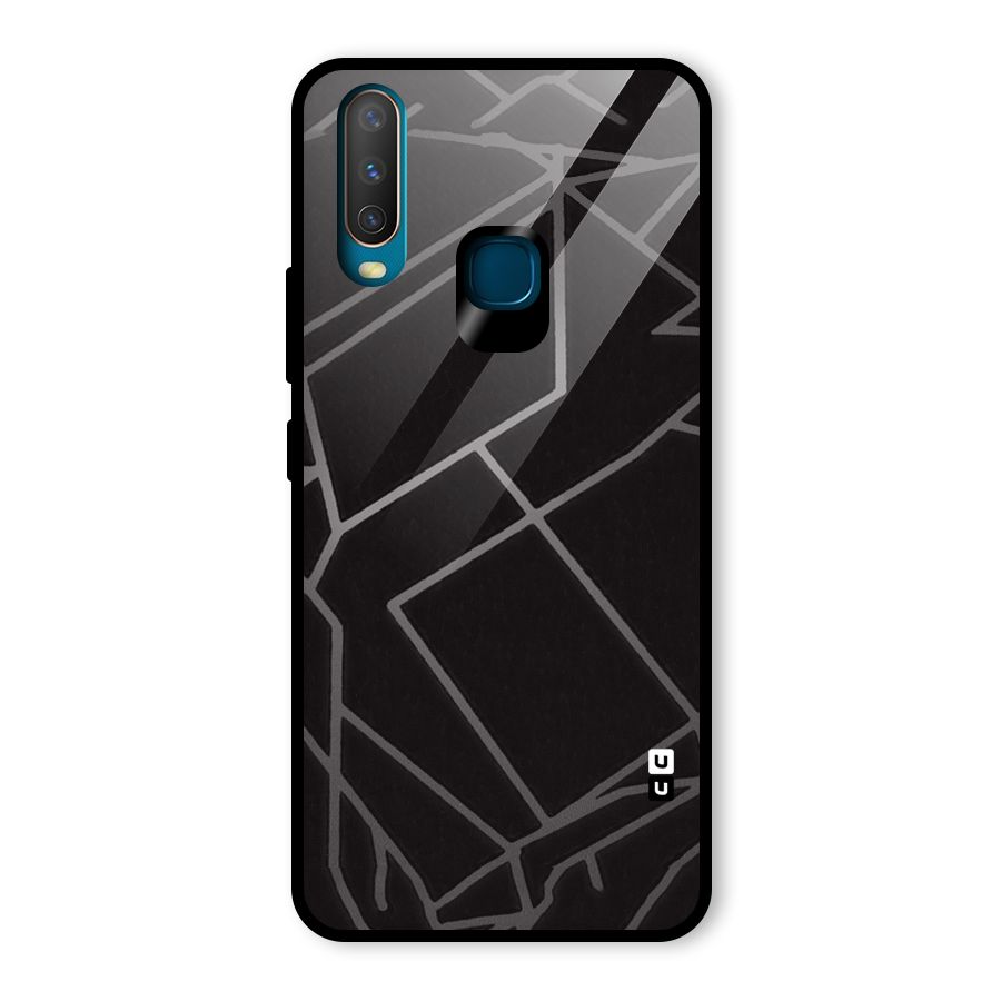 Silver Angle Design Glass Back Case for Vivo U10