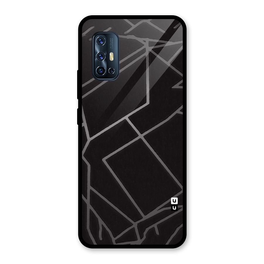 Silver Angle Design Glass Back Case for Vivo V17