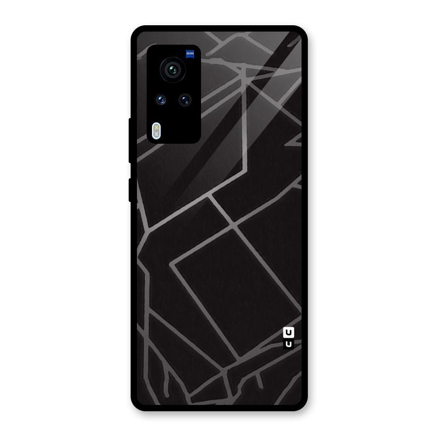 Silver Angle Design Glass Back Case for Vivo X60 Pro