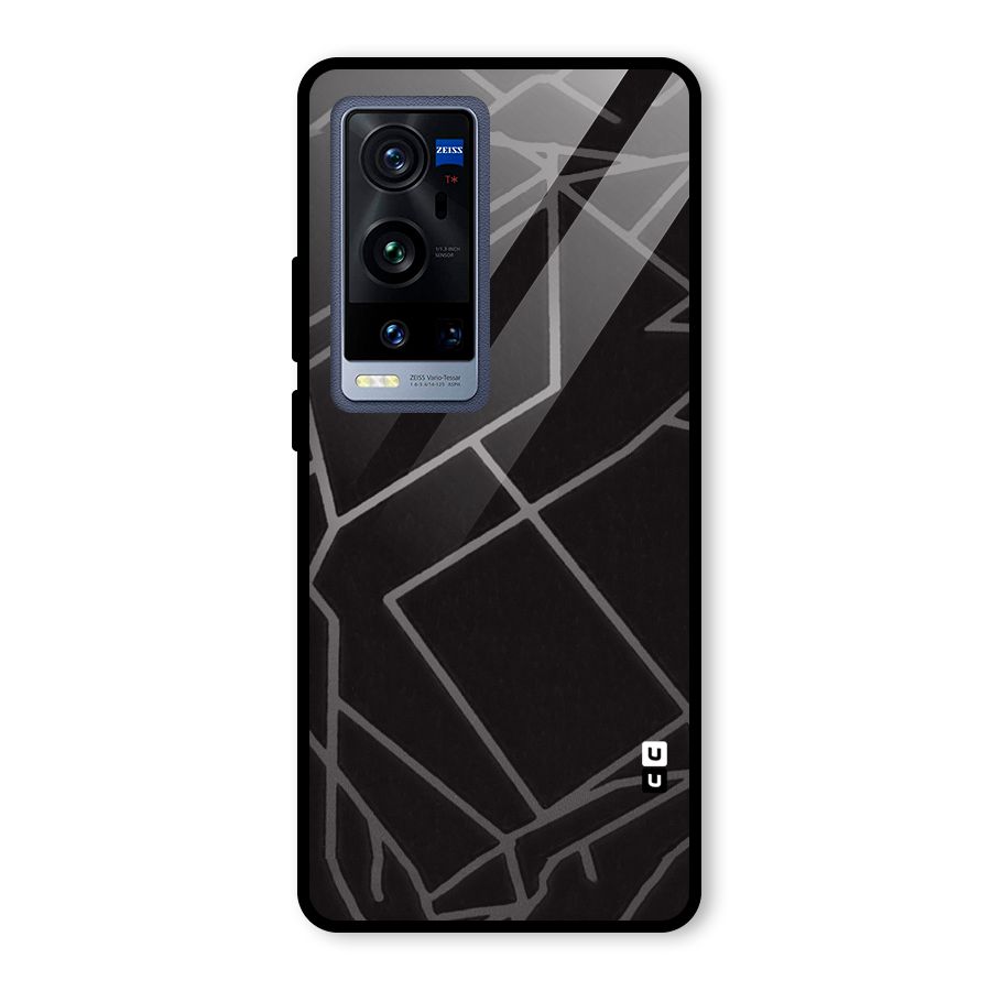 Silver Angle Design Glass Back Case for Vivo X60 Pro Plus