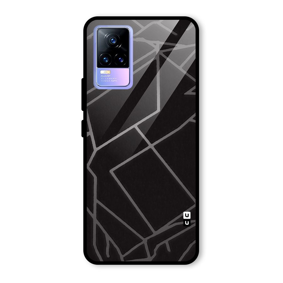 Silver Angle Design Glass Back Case for Vivo Y73
