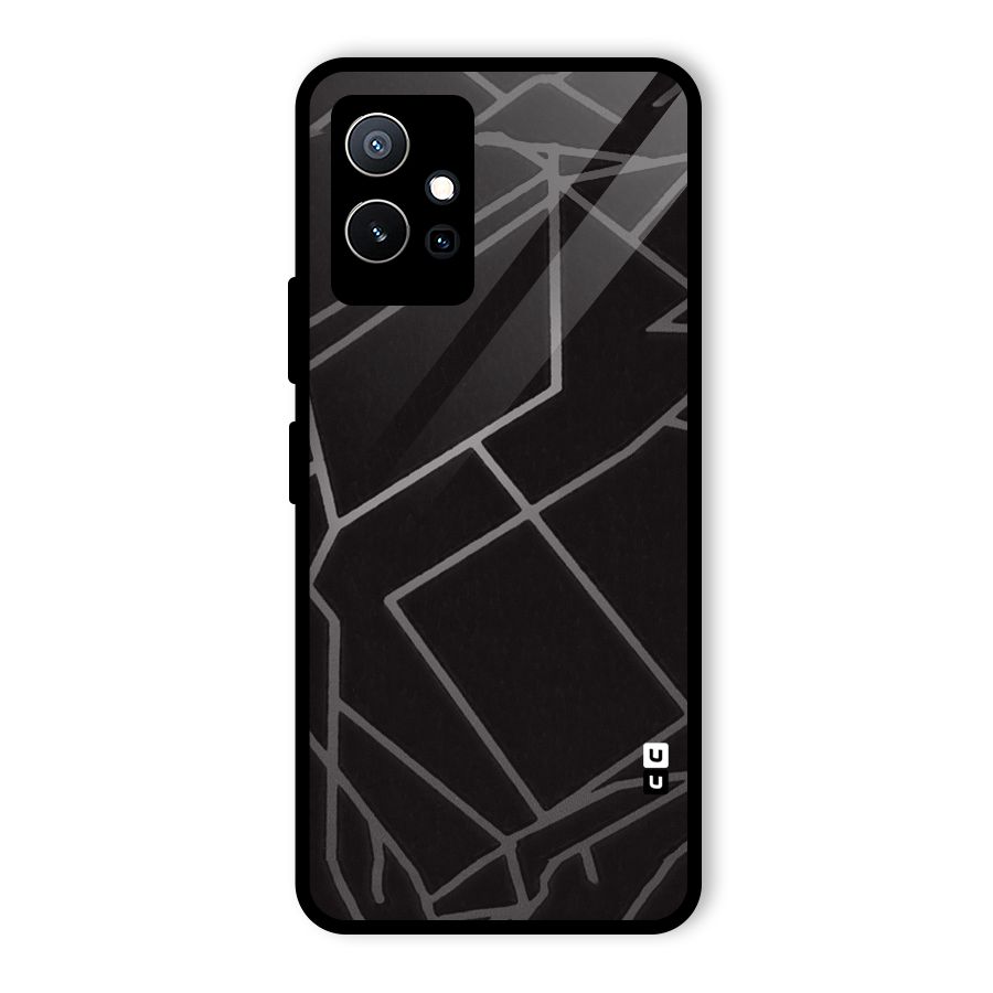 Silver Angle Design Glass Back Case for Vivo Y75 5G