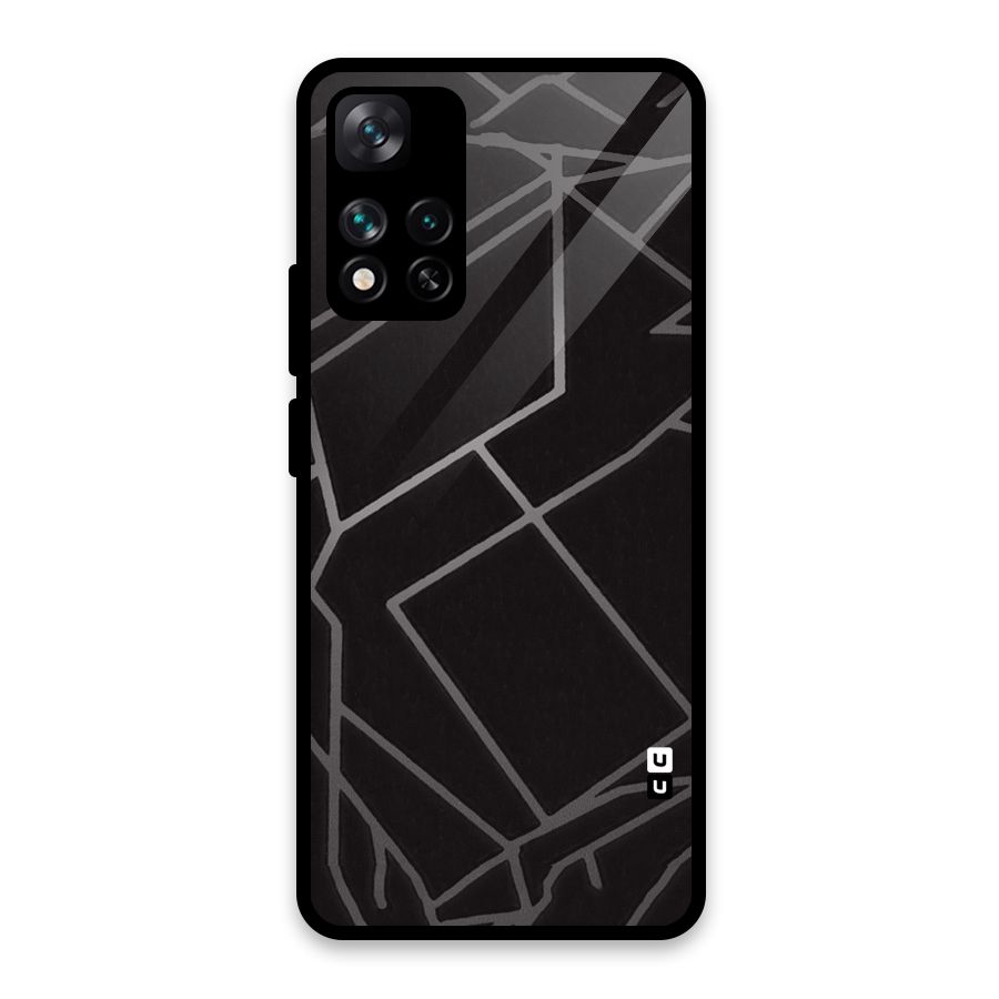 Silver Angle Design Glass Back Case for Xiaomi 11i 5G