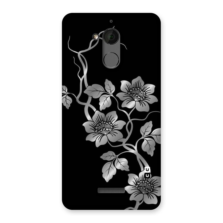 Silver Grey Flowers Back Case for Coolpad Note 5