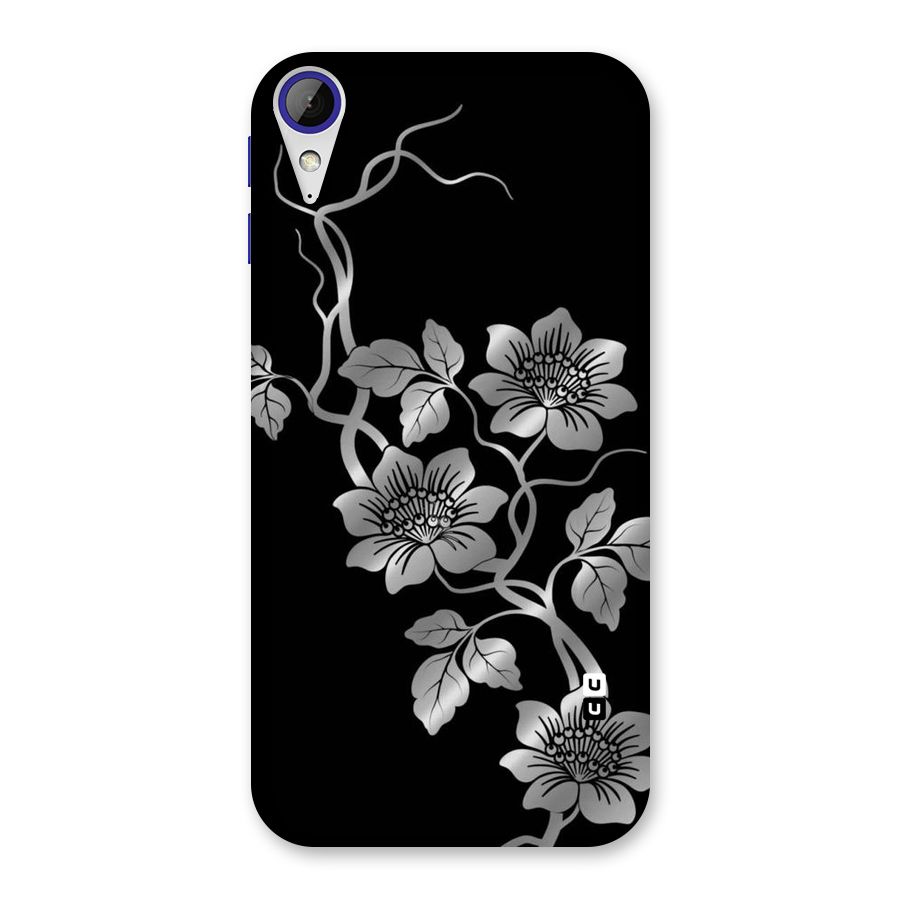 Silver Grey Flowers Back Case for Desire 830