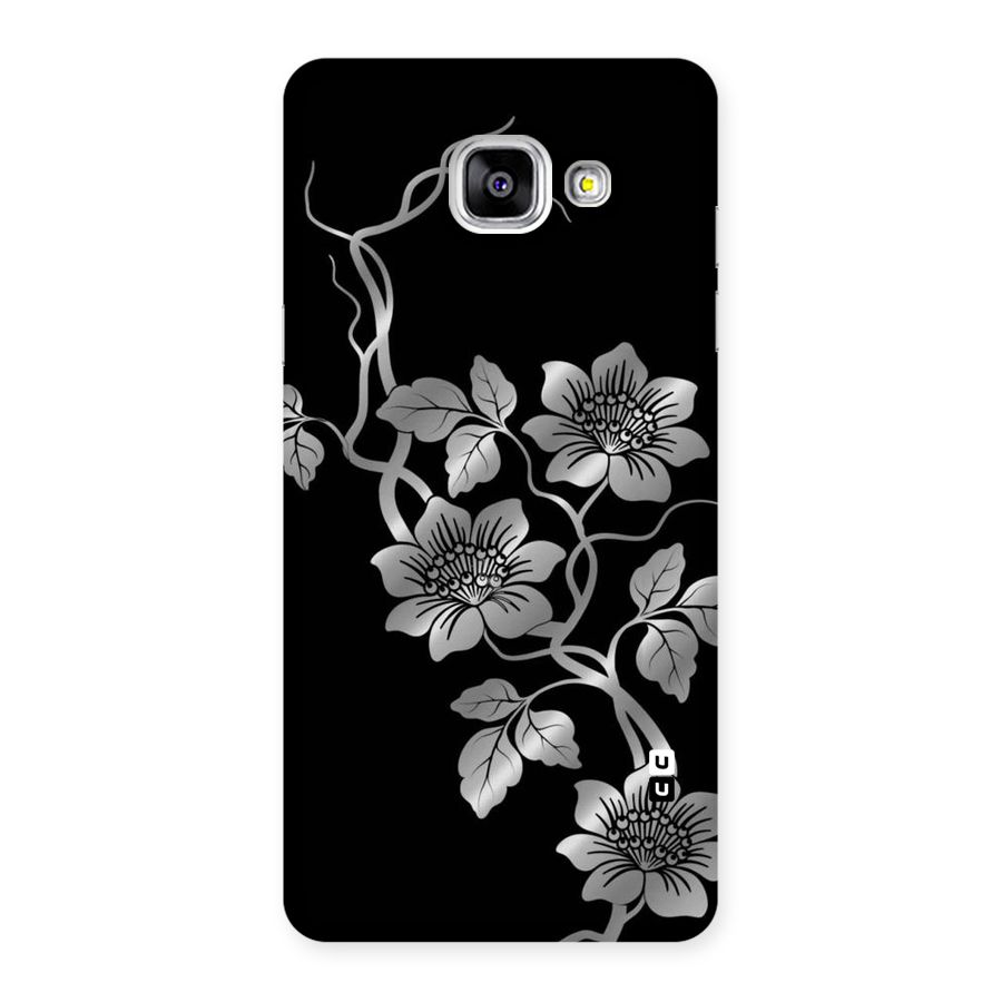 Silver Grey Flowers Back Case for Galaxy A5 2016
