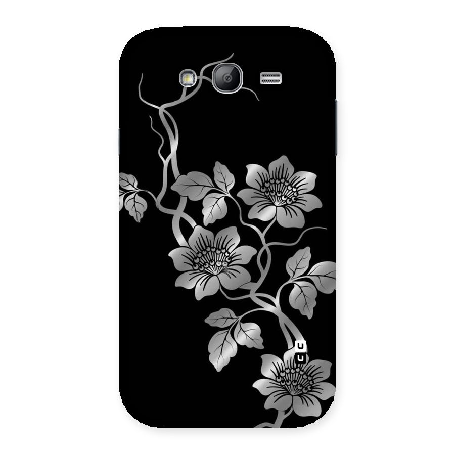 Silver Grey Flowers Back Case for Galaxy Grand Neo Plus