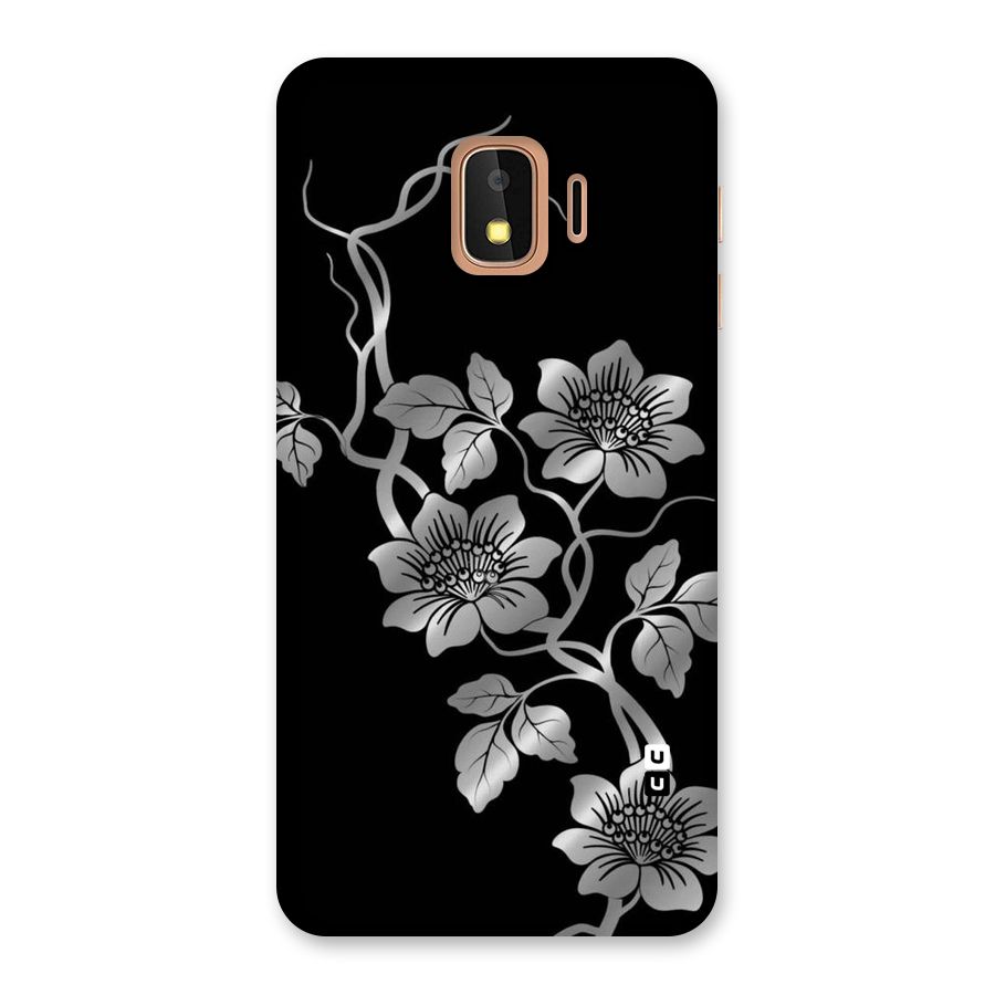 Silver Grey Flowers Back Case for Galaxy J2 Core