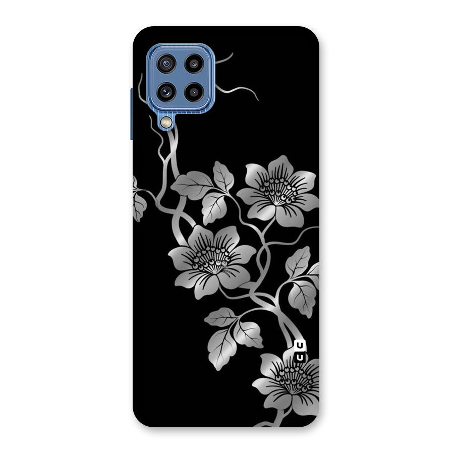 Silver Grey Flowers Back Case for Galaxy M32