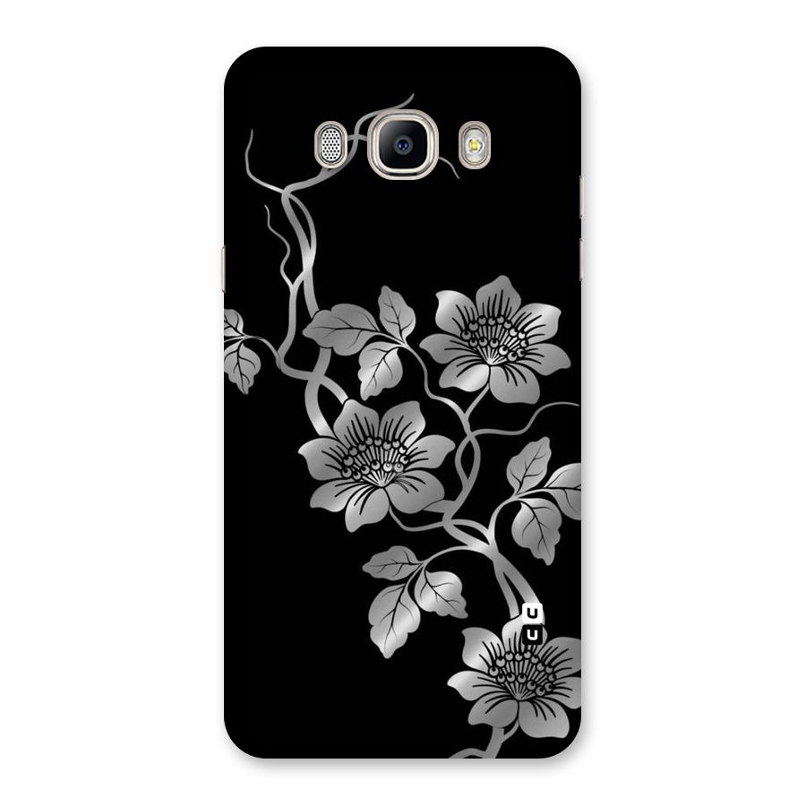 Silver Grey Flowers Back Case for Galaxy On8