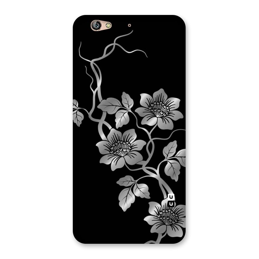 Silver Grey Flowers Back Case for Gionee S6