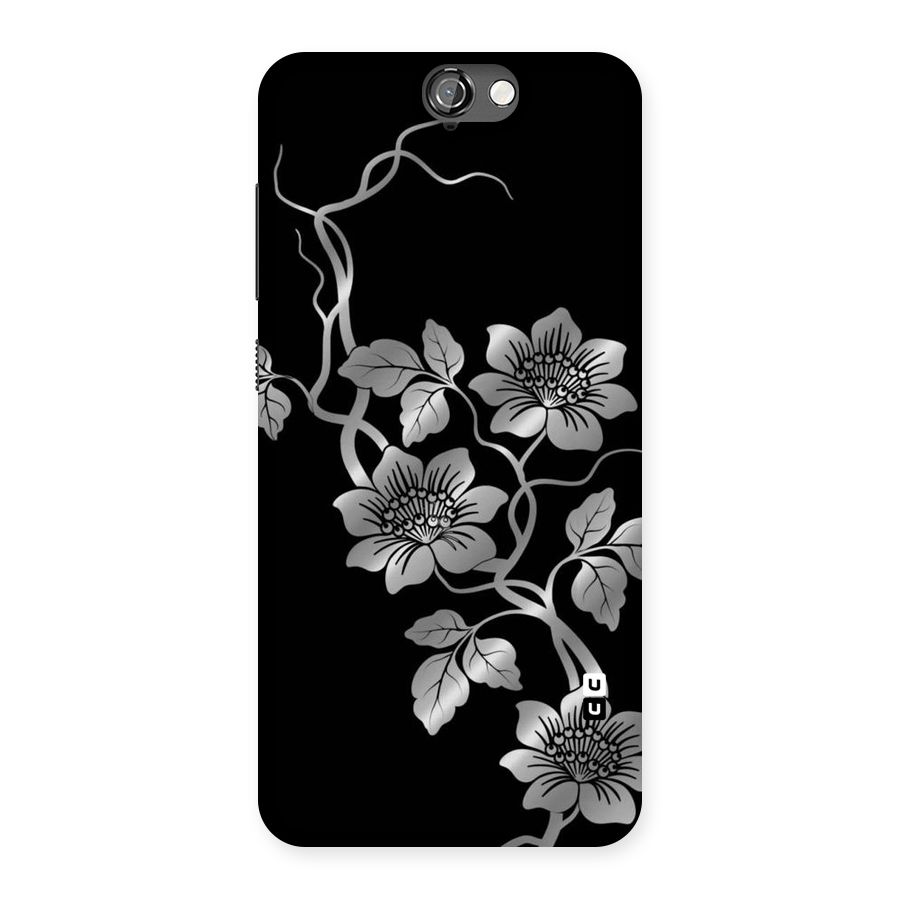 Silver Grey Flowers Back Case for HTC One A9