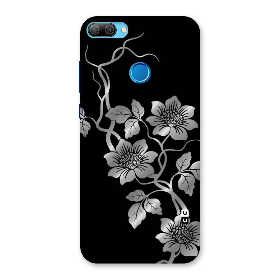 Silver Grey Flowers Back Case for Honor 9N