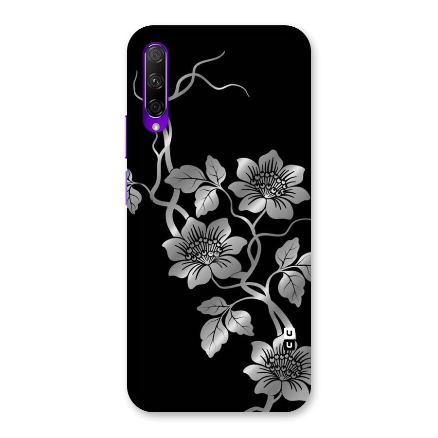 Silver Grey Flowers Back Case for Honor 9X Pro
