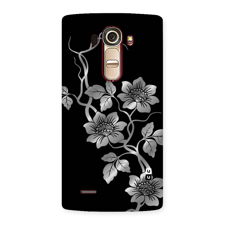 Silver Grey Flowers Back Case for LG G4