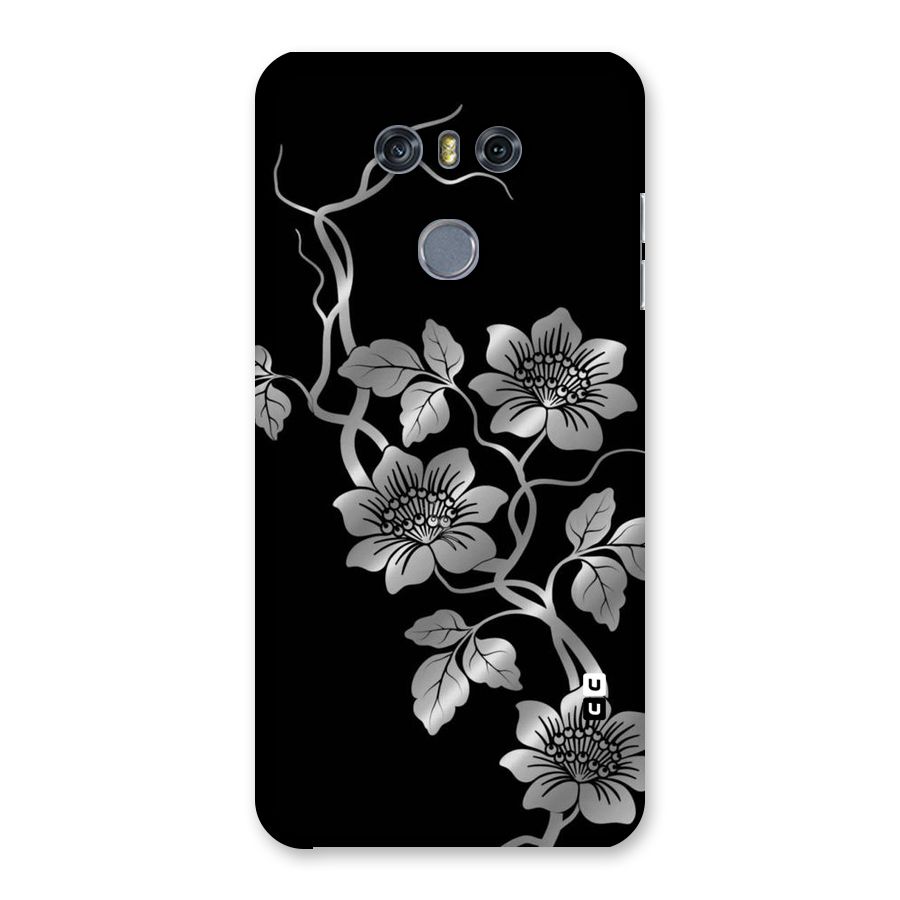 Silver Grey Flowers Back Case for LG G6