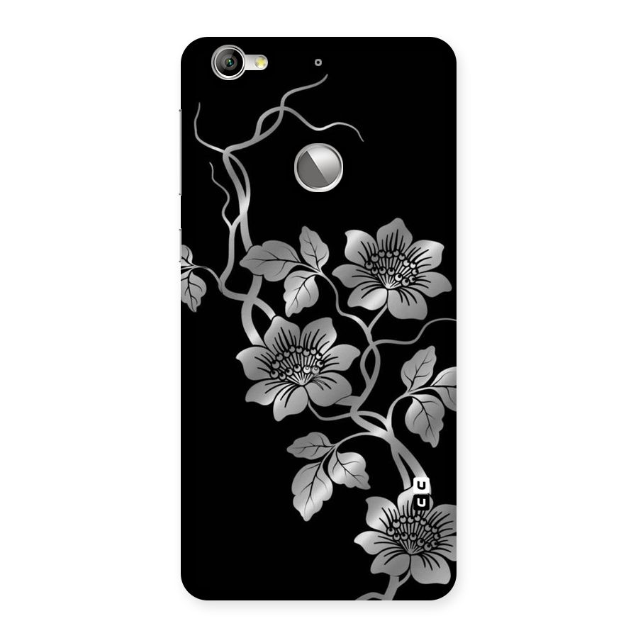 Silver Grey Flowers Back Case for LeTV Le 1s