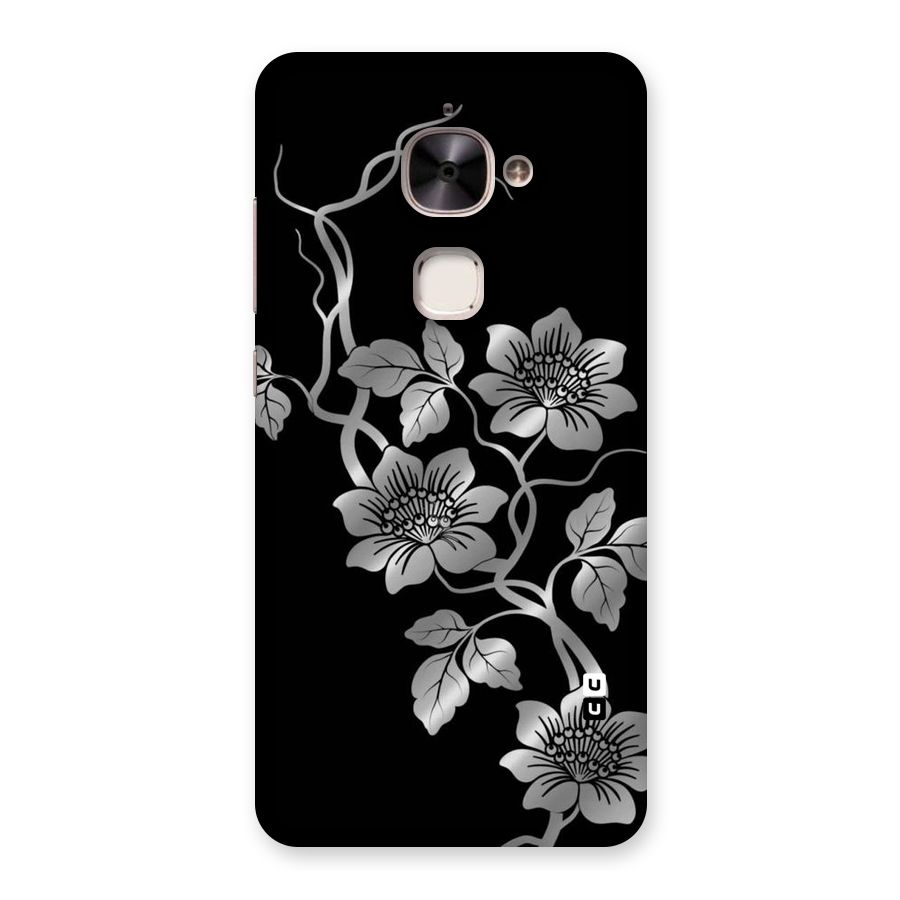 Silver Grey Flowers Back Case for Le 2