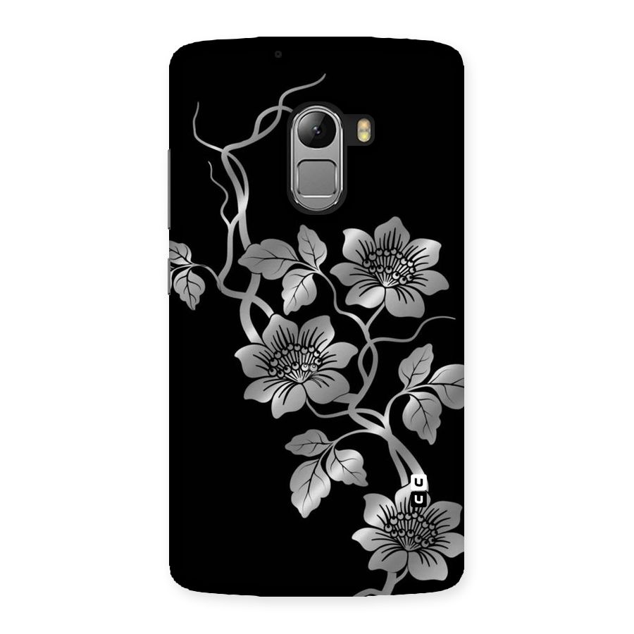 Silver Grey Flowers Back Case for Lenovo K4 Note