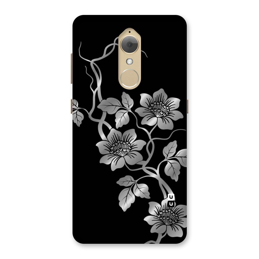 Silver Grey Flowers Back Case for Lenovo K8