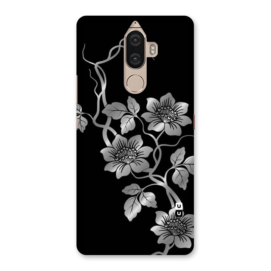 Silver Grey Flowers Back Case for Lenovo K8 Note