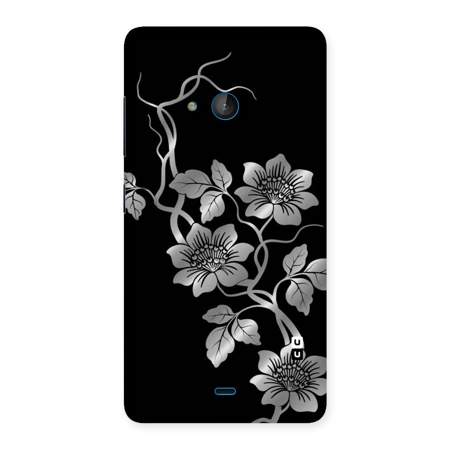 Silver Grey Flowers Back Case for Lumia 540