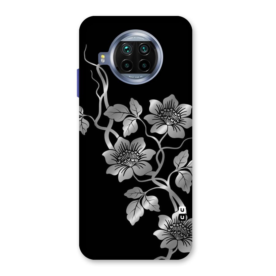 Silver Grey Flowers Back Case for Mi 10i