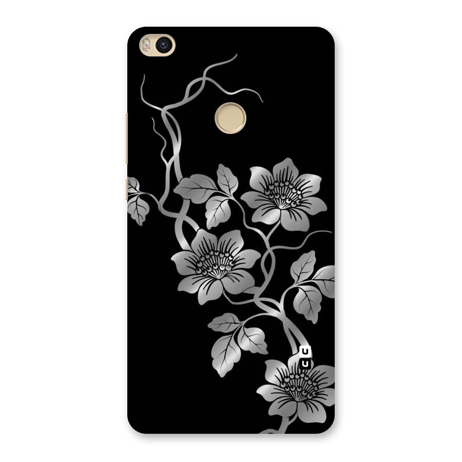 Silver Grey Flowers Back Case for Mi Max 2