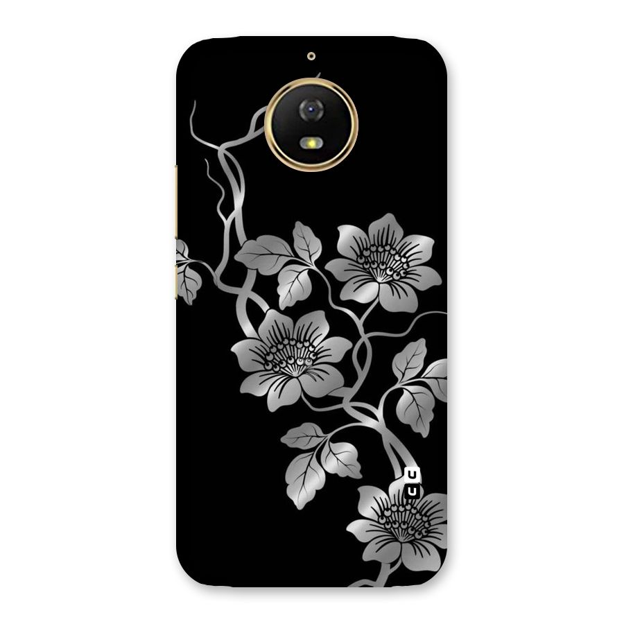 Silver Grey Flowers Back Case for Moto G5s