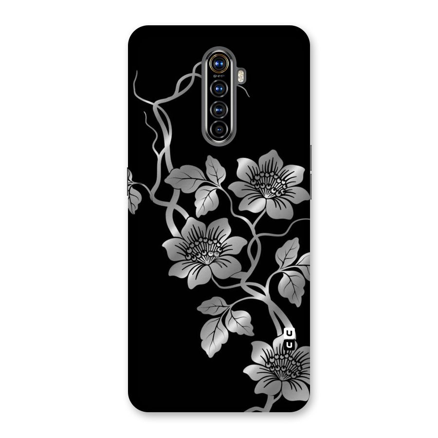 Silver Grey Flowers Back Case for Realme X2 Pro
