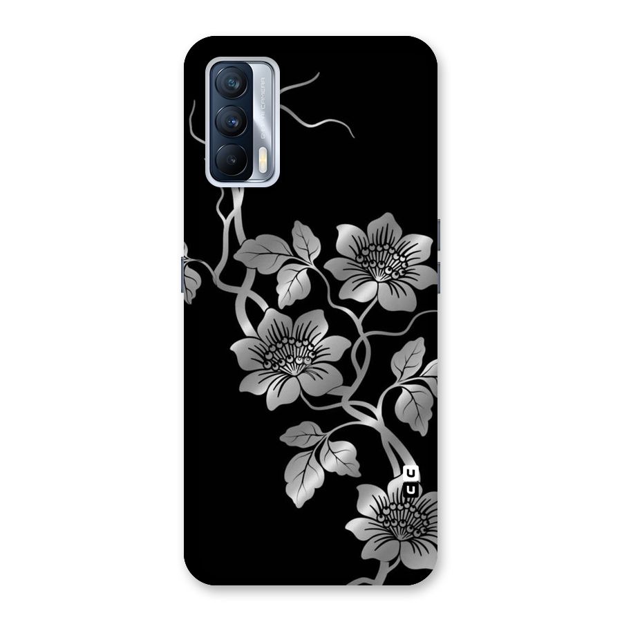 Silver Grey Flowers Back Case for Realme X7