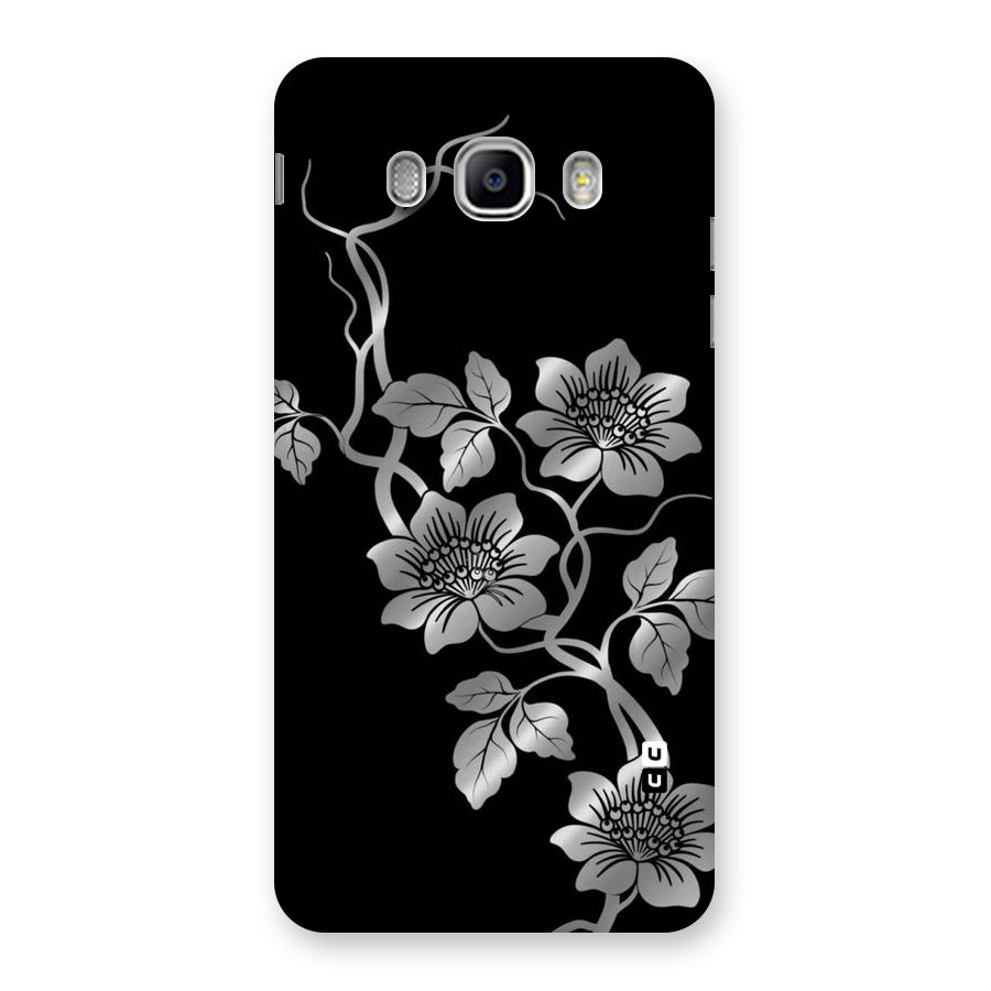 Silver Grey Flowers Back Case for Samsung Galaxy J5 2016