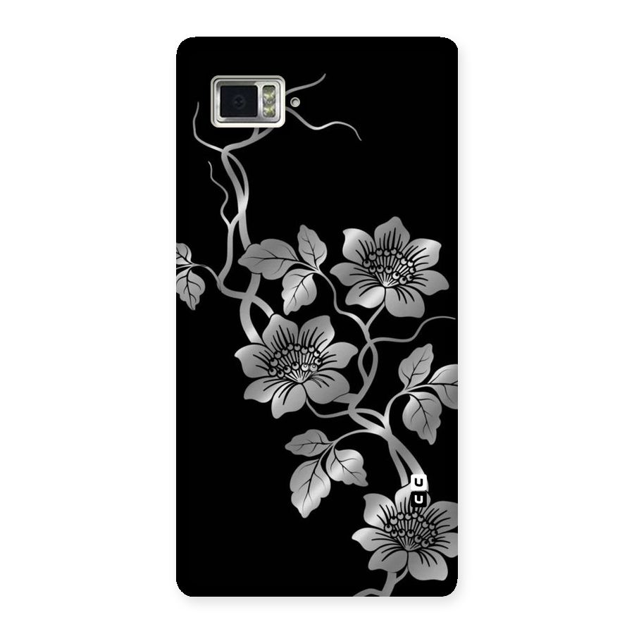 Silver Grey Flowers Back Case for Vibe Z2 Pro K920