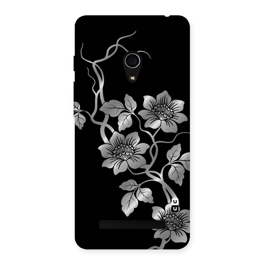 Silver Grey Flowers Back Case for Zenfone 5
