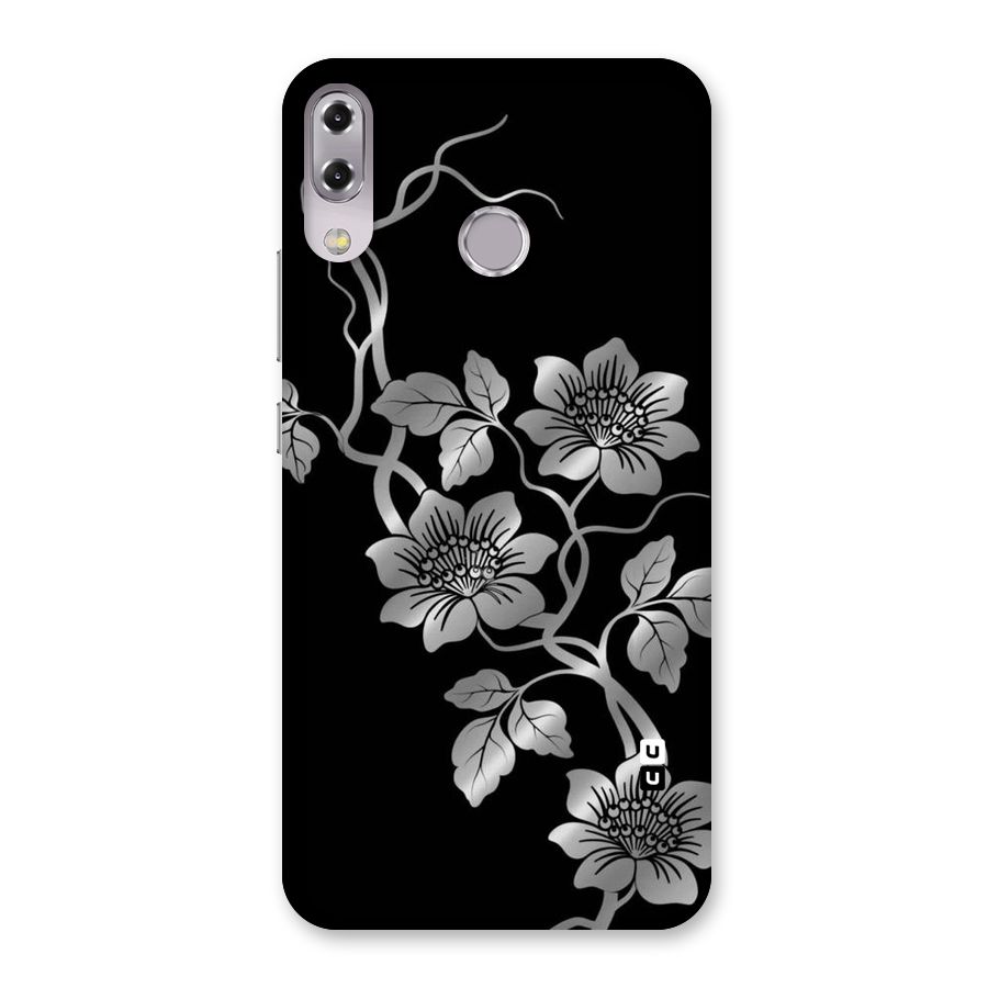Silver Grey Flowers Back Case for Zenfone 5Z