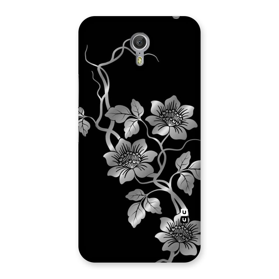 Silver Grey Flowers Back Case for Zuk Z1