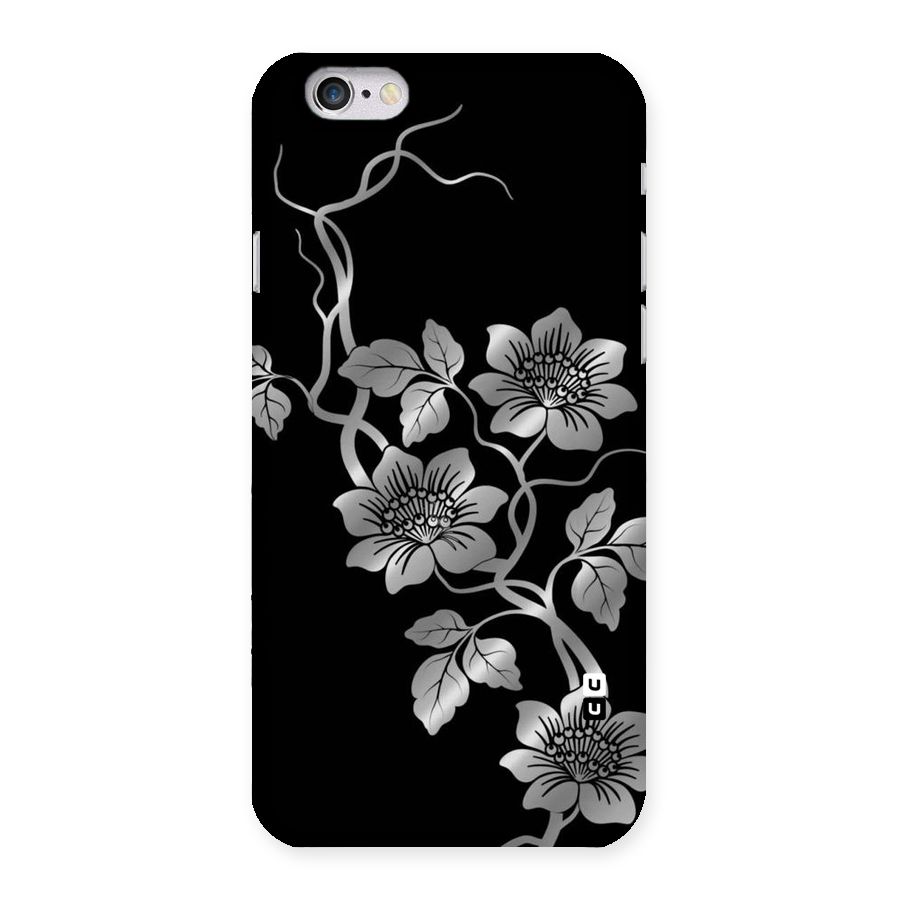 Silver Grey Flowers Back Case for iPhone 6 6S