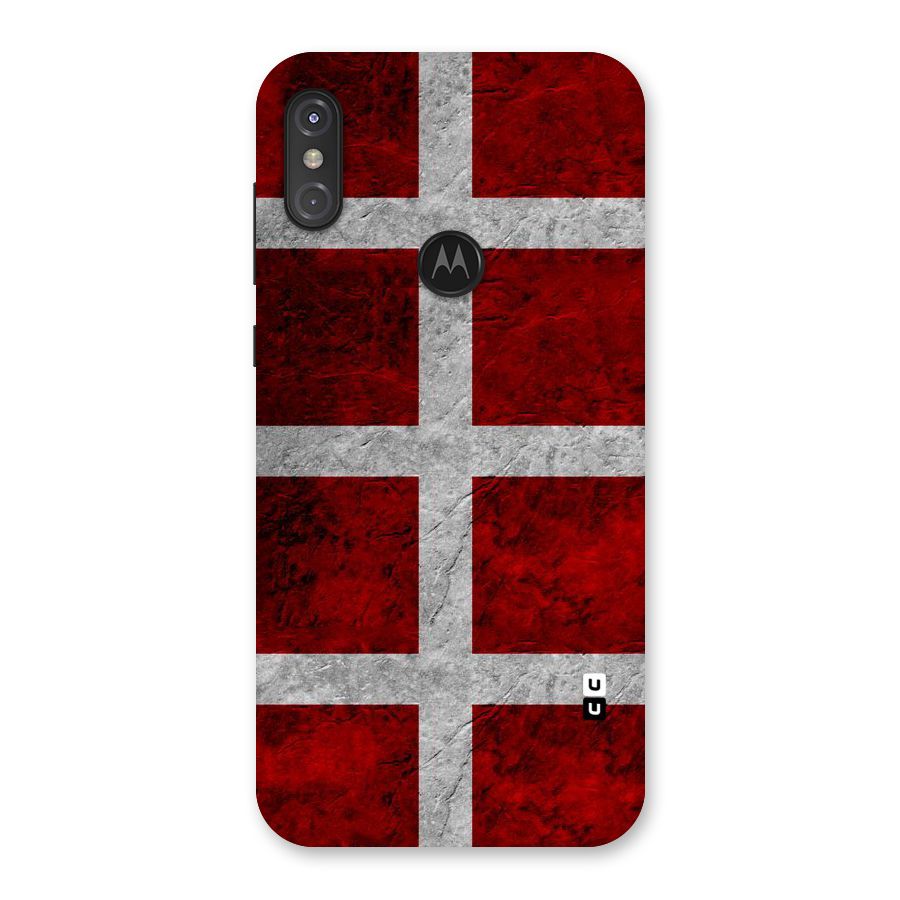 Silver Lines Back Case for Motorola One Power