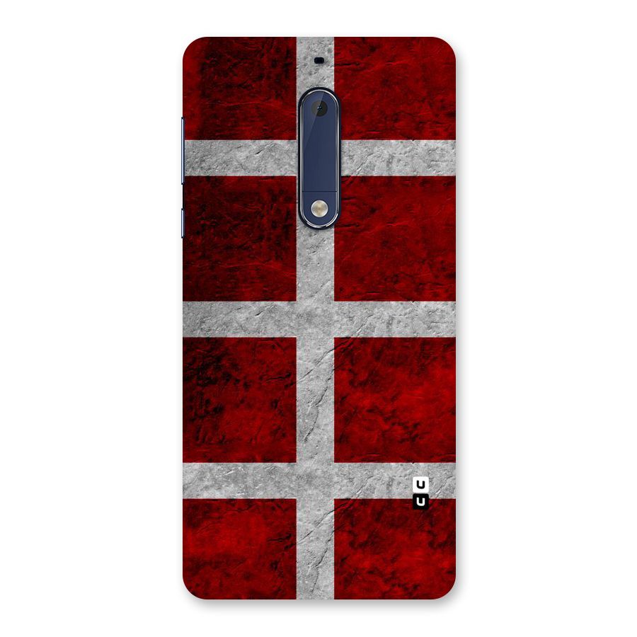 Silver Lines Back Case for Nokia 5