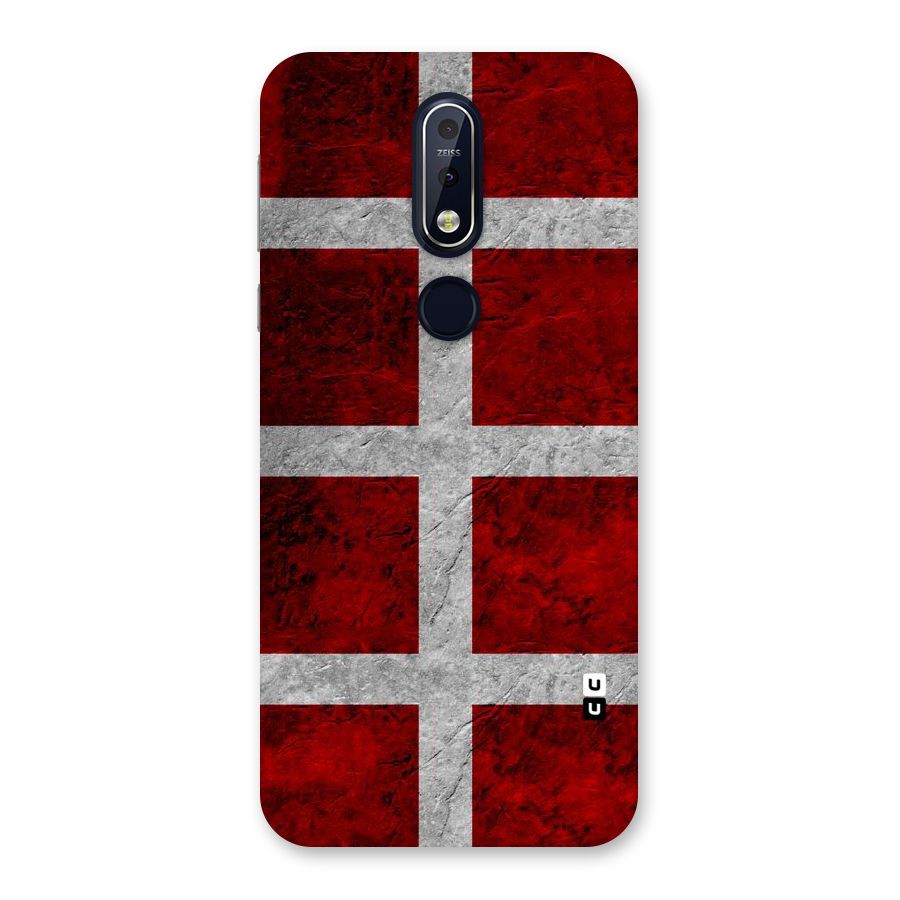 Silver Lines Back Case for Nokia 7.1