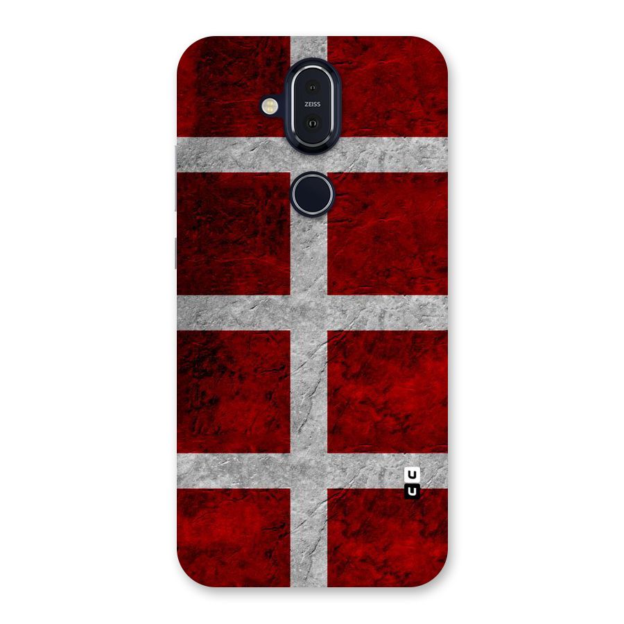 Silver Lines Back Case for Nokia 8.1