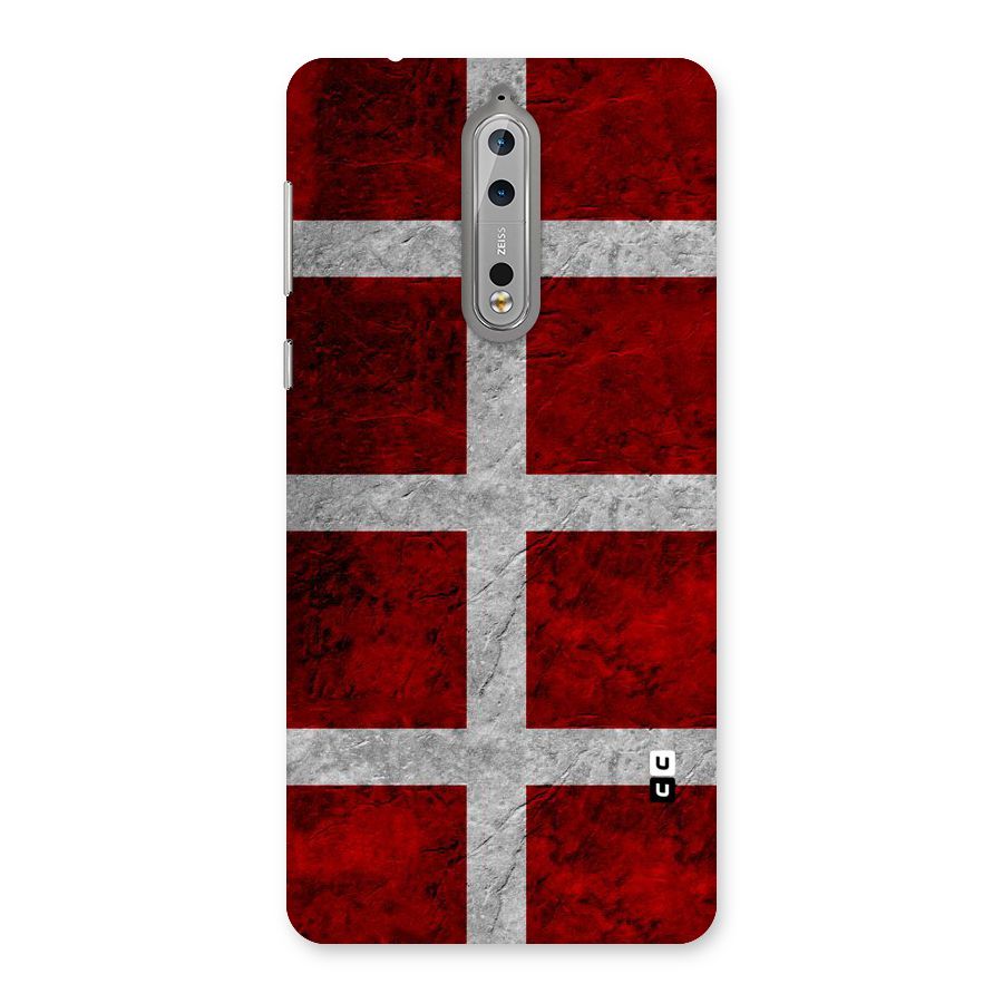 Silver Lines Back Case for Nokia 8