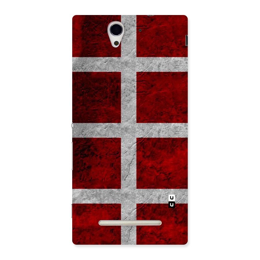Silver Lines Back Case for Sony Xperia C3