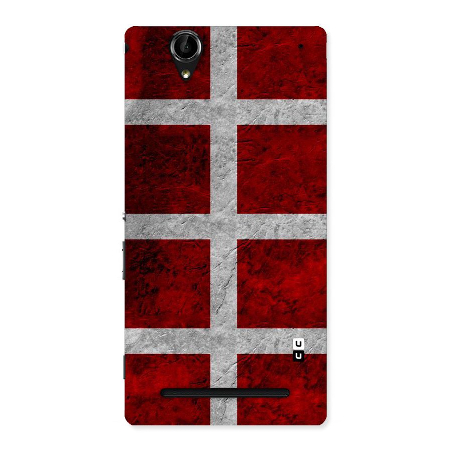 Silver Lines Back Case for Sony Xperia T2
