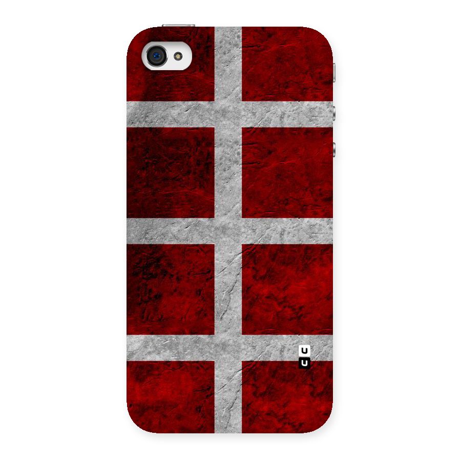 Silver Lines Back Case for iPhone 4 4s