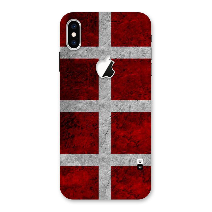 Silver Lines Back Case for iPhone XS Max Apple Cut