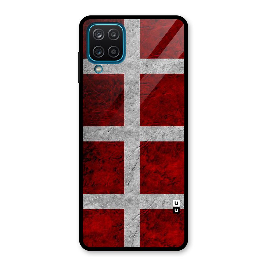 Silver Lines Glass Back Case for Galaxy A12