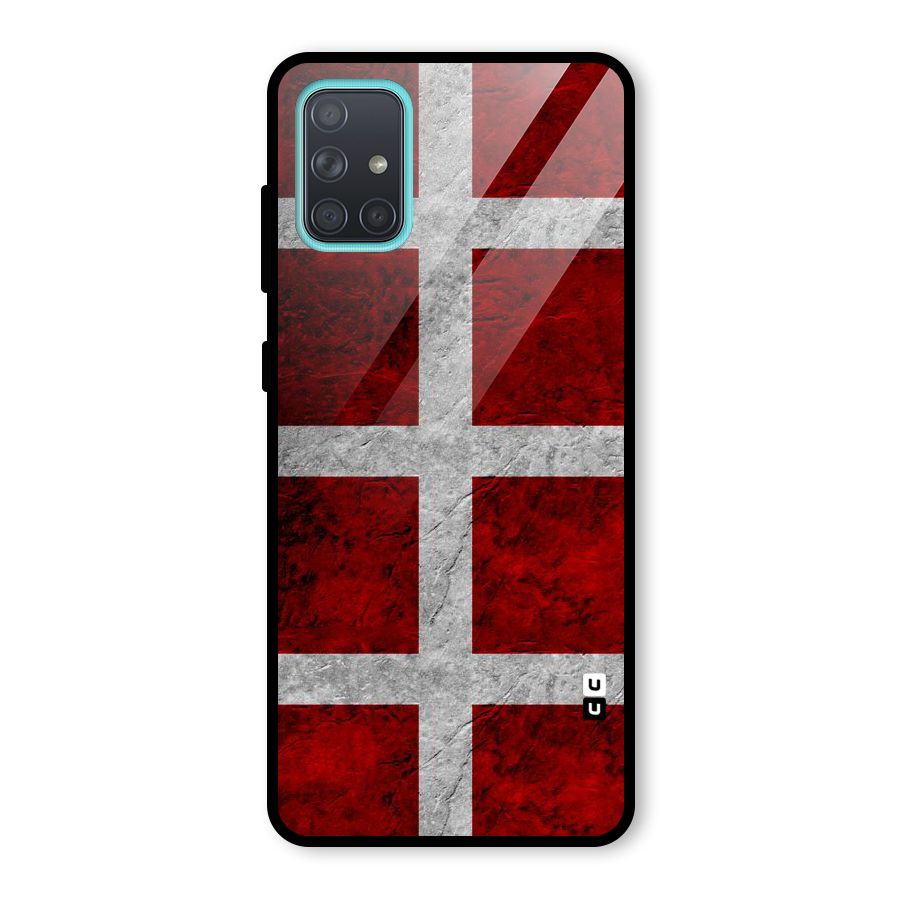 Silver Lines Glass Back Case for Galaxy A71