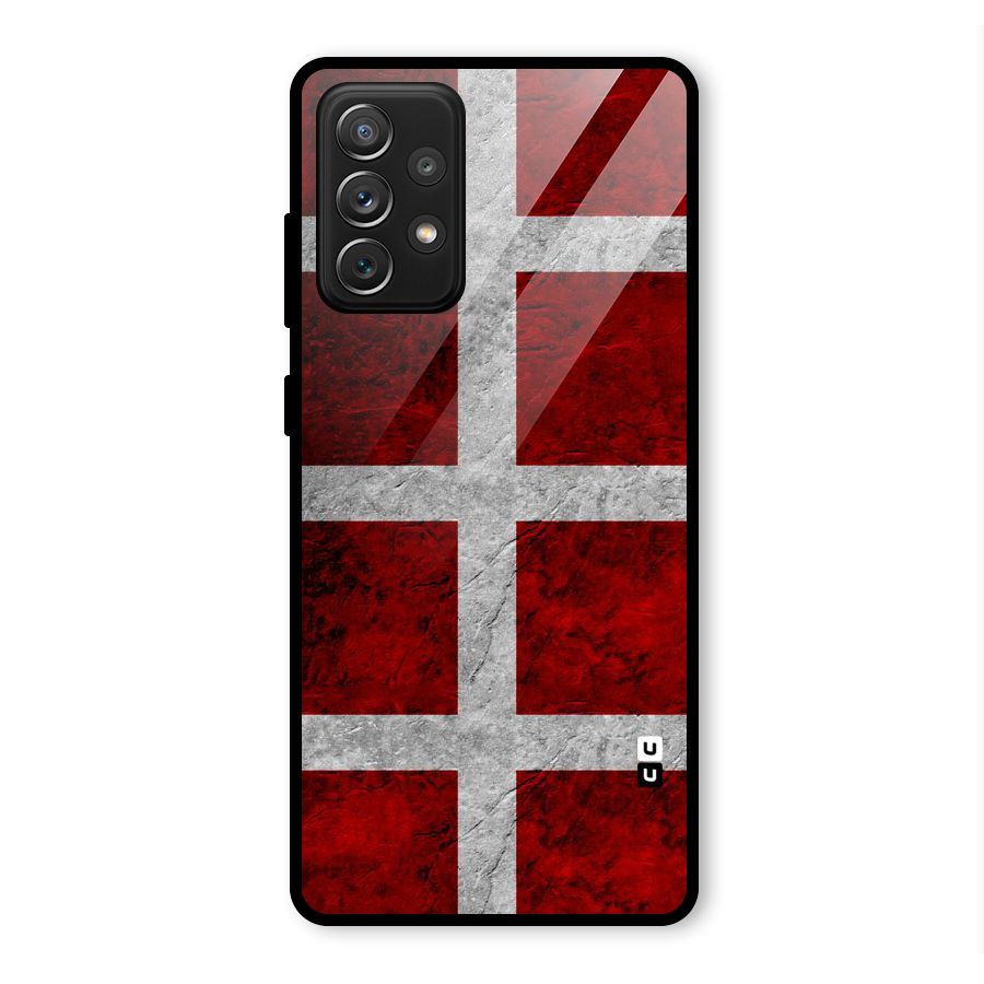 Silver Lines Glass Back Case for Galaxy A72